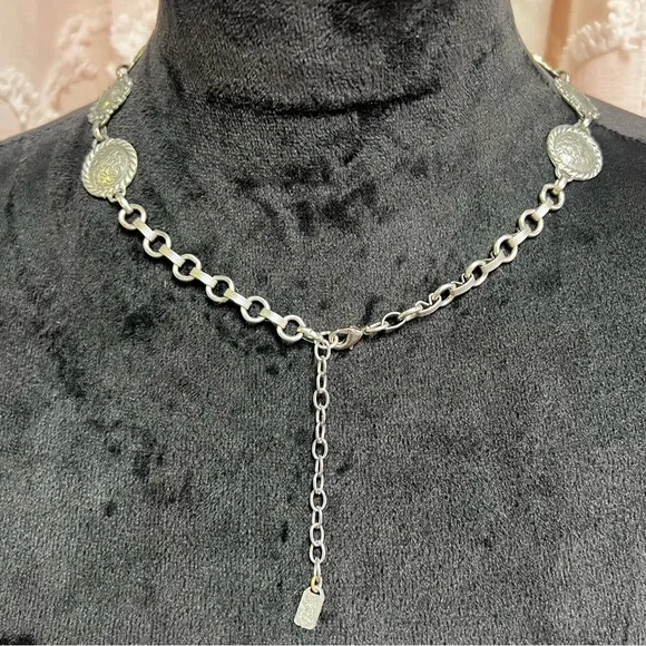 Bohemian Cowgirl Love Concho Silver Heart Pendant Necklace - Picture 7 of 15